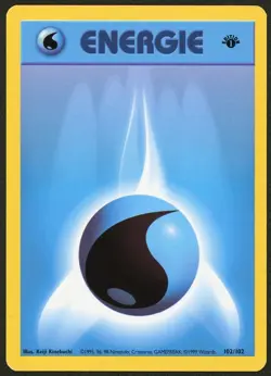 Pokemon German First Edition Base Set Water Energy 102/102 - Image 1