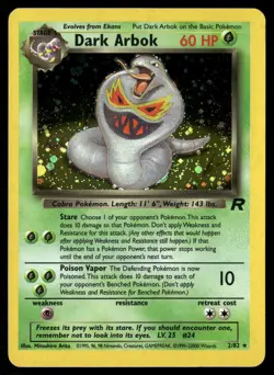 Dark Arbok 2/82 Rare Team Rocket Pokemon Holo NM/M - Image 1