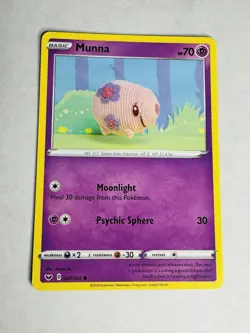 Munna 087/202 C Sword & Shield Pokemon NM/M Asako Ito - Image 1