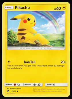 Pikachu 28 73 C Shining Legends Pokemon Lightly Played - Image 1