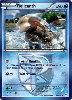 Relicanth (Team Plasma) 24/101 Plasma Blast Pokemon Card TCG - Image 1