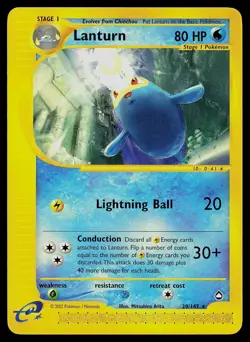 Pokemon Card - Lanturn Aquapolis 20 Rare - Image 1