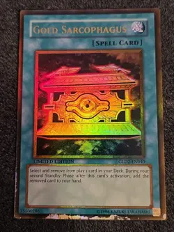 Yu-Gi-Oh Gold Sarcophagus Gold Rare Card GLD2-EN040 Limited Edition MP - Image 1