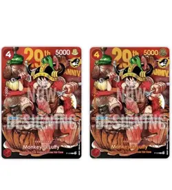 [Pre-Order] ENGLISH Monkey D. Luffy PROMO P-159 2 Card Set 29th Anniversary - Image 1