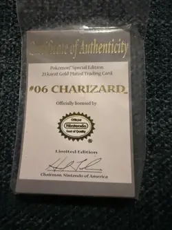 Pokemon Special Edition 23 karat Gold Plated Trading Card #06 Charizard - Image 4