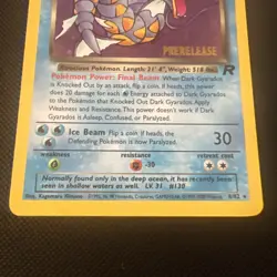 🌊 Dark Gyarados 8/82 - Team Rocket PRERELEASE Promo - WOTC Holo Pokemon Card - Image 4