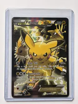 2016 Pokemon XY Black Star Promo Pikachu EX #XY124 Full Art Holo Card - Image 1