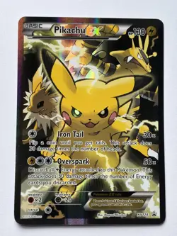 2016 Pokemon XY Black Star Promo Pikachu EX #XY124 Full Art Holo Card - Image 3