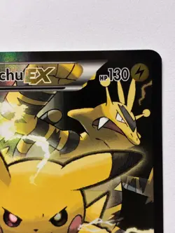 2016 Pokemon XY Black Star Promo Pikachu EX #XY124 Full Art Holo Card - Image 5