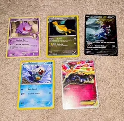 Pokemon TCG 5-Card Lot Gengar Dragonite Oshawott Xerneas-EX WC 2019 Holo - Image 1