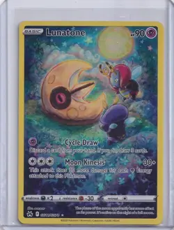Pokemon Card TCG - Lunatone GG11 Ultra Rare Crown Zenith Galarian Gallery NM - Image 1