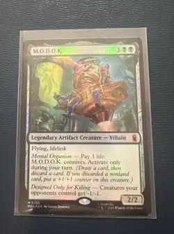 MTG Marvel Super Heroes Modok Foil Legendary Rare Near Mint + 3 Foils - Image 2