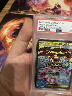 2026 POKEMON ASC EN-ASCENDED HEROES MEGA ATTACK RARE #267 MEGA DIANCIE EX PSA 10 - Image 2