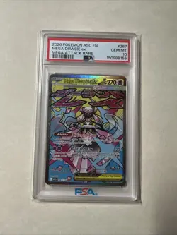 2026 POKEMON ASC EN-ASCENDED HEROES MEGA ATTACK RARE #267 MEGA DIANCIE EX PSA 10 - Image 1