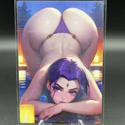 Raven Anime Waifu Card Doujin ACG Goddess Holo - Image 1