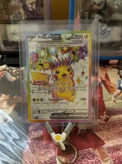 Pokemon TCG Pikachu EX Surging Sparks Ultra Rare Card 219/191 Scarlet & Violet - Image 1