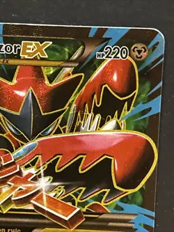 Pokemon M Scizor EX Full Art Ultra Rare Breakpoint 120/122 Holo Card-damaged - Image 4