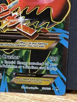 Pokemon M Scizor EX Full Art Ultra Rare Breakpoint 120/122 Holo Card-damaged - Image 5