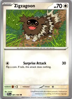 Zigzagoon 81/94 Phantasmal Flames Pokemon Card NM TCG singles Near Mint English - Image 1
