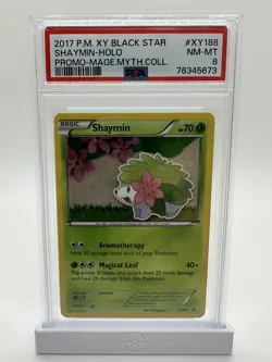 2017 Pokemon XY Shaymin XY188 Black Star Promo NM-MT PSA 8 - Image 1