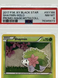 2017 Pokemon XY Shaymin XY188 Black Star Promo NM-MT PSA 8 - Image 2