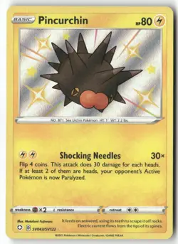 Pincurchin [SHFSV - SV043/SV122] Shiny Holo Rare Shining Fates: Shiny Vault E... - Image 1