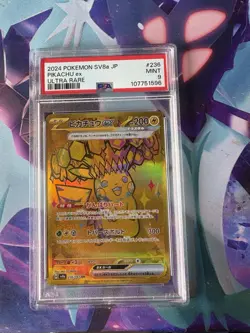 2024 Pokemon SV8a JP Pikachu EX Ultra Rare 236/187 PSA 9 Mint - Image 1