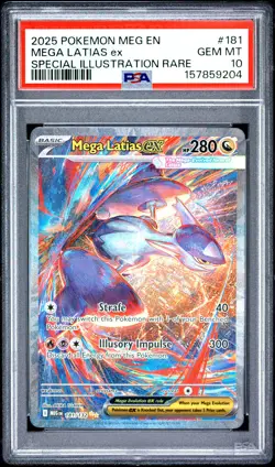 2025 POKEMON MEG EN-MEGA EVOLUTION #181 MEGA LATIAS EX PSA 10 - Image 1