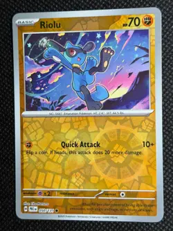 Riolu 050/131 Common Prismatic Evolutions Pokemon Reverse Holo Near Mint - Image 1
