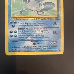 Articuno Pokemon TCG Unlimited Non Holo Rare 17/62 WOTC Fossil LP! 🥶 - Image 3