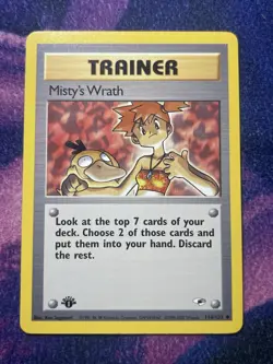 Pokemon Card Misty's Wrath Gym Heroes 1st Edition Uncommon 114/132 Near Mint - Image 1