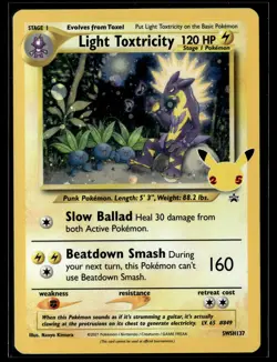Pokemon TCG Sword & Shield #SWSH137 Light Toxtricity HD GALAXY SWIRL - Image 1