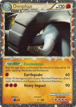 Donphan 107/123 Prime Rare HeartGold & SoulSilver Pokemon NM - Image 1