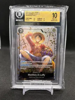 One Piece Card Game Monkey D. Luffy P-075 Tin Pack Set Vol.2 Promo Foil BGS 10 - Image 1