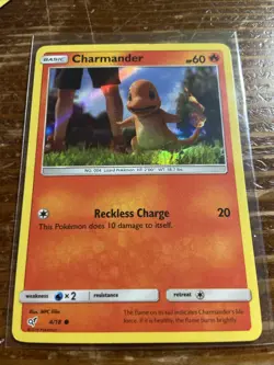 Charmander 2019 Detective Pikachu Set 4/18 Holo Holographic Foil Pokemon Card - Image 1
