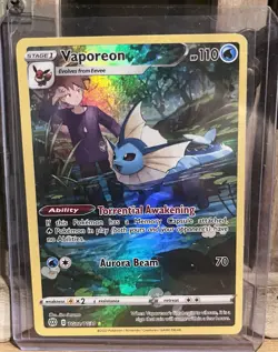 Vaporeon TG02/TG30 Brilliant Stars 2022 Trainer Gallery IR Pokemon Card TCG - Image 1