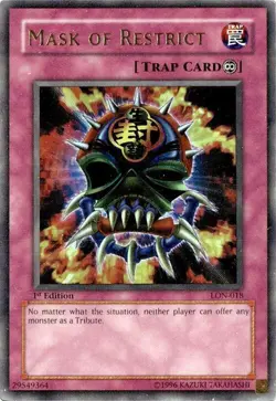 Mask of Restrict Unlimited Ultra Rare Labyrinth of Nightmare LON-018 NM - Image 1