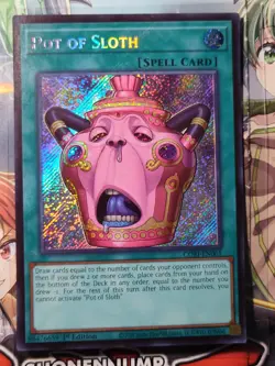 2026 Yugioh Pot of Sloth Secret Rare | CORI-EN061 CHAOS ORIGINS - Image 1