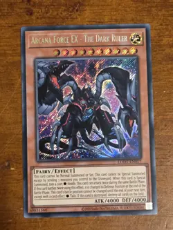 Arcana Force EX The Dark Ruler LODT-EN017 EURO Secret Rare Yugioh Unlimited Mint - Image 1