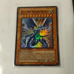 Yugioh Blue-Eyes Shining Dragon MOV-EN001 Limited Super Rare - Image 1