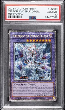 2023 YU-GI-OH! PHOTON HYPERNOVA #EN100 MIRRORJADE THE ICEBLADE DRAGON PSA 10 - Image 1