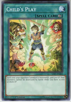 CHILD'S PLAY SAST-EN069 COMMON / SHORT PRINT YU-GI-OH LIGHTLY PLAYED - Image 1