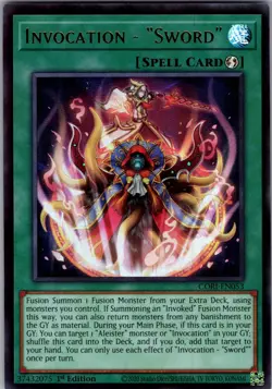 Yu-Gi-Oh Invocation - "Sword" CORI-EN053 1st Edition Ultra Rare NM - Image 1