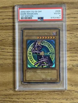 Yugioh 2002 Dark Magician 1st SDY-006 Ultra Rare PSA 4 - Image 1