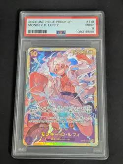 2024 ONE PIECE JAPANESE PRB01-ONE PIECE CARD THE BEST- 119 MONKEY D LUFFY PSA 9 - Image 1