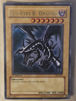 Konami Yu-Gi-Oh! Red-Eyes B. Dragon SDJ-001 Ultra Rare 1st Ed 2400/2000 🔥 - Image 1