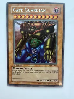Gate Guardian 1st Edition MRD-000 Yugioh Card Secret Rare MP - Image 1