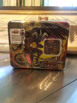 Red Dragon Archfiend 2008 YUGIOH! 5D'S GX Tin FACTORY SEALED - Image 1