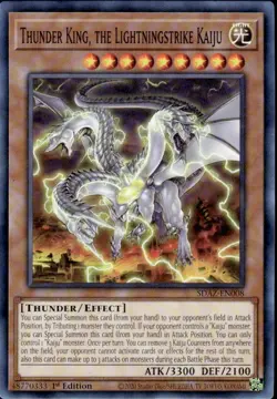 *** THUNDER KING, THE LIGHTNINGSTRIKE KAIJU *** 1ST EDITION SDAZ-EN008 YUGIOH! - Image 1