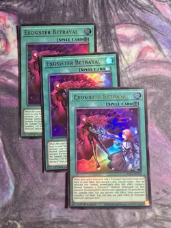 3x Exosister Betrayal 1st Edition Ultra Rare BLGG-EN130 Yu-Gi-Oh! - Image 1